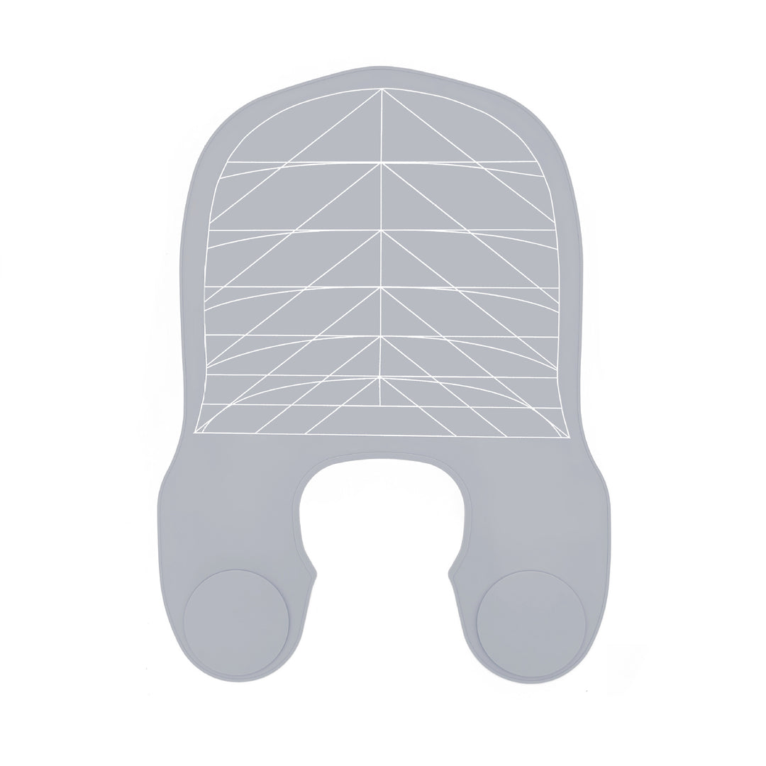 Gray Striped Silicone Hairdressing Cape - Extended Oversized Shoulder Pad for Hair Dyeing and Perming