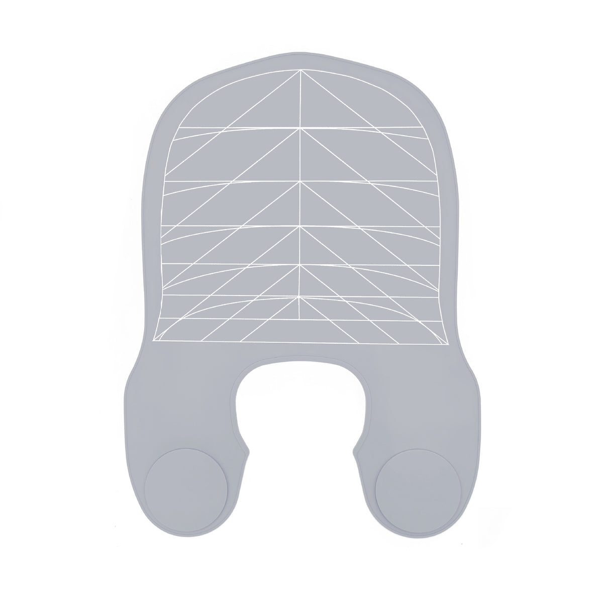 Gray Striped Silicone Hairdressing Cape - Extended Oversized Shoulder Pad for Hair Dyeing and Perming