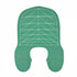 Green Striped Silicone Hairdressing Cape - Extended Oversized Shoulder Pad for Hair Dyeing and Perming