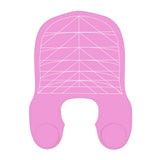 Pink Striped Silicone Hairdressing Cape - Extended Oversized Shoulder Pad for Hair Dyeing and Perming