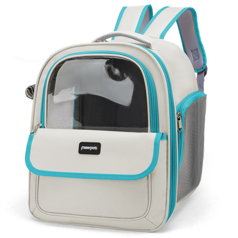Green Pet Carrier Backpack - Space Capsule Design for Cats & Small Dogs