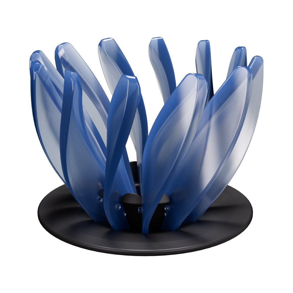 V60 Pour Over Coffee Dripper - Heat Resistant Brew Filter Cone - Blue(Black Base)