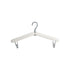 2PCS  White Portable Travel Hanger with Hidden Clips - Lightweight Folding Clothes Hanger for Socks and Small Items