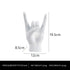 White Left Hand Resin Rock and Roll Hand Figurine - Stylish Desk and Living Room Decor