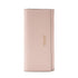 Pink PU Slim Wallet with Polyester Interior - Stylish Clutch for Cards and Cash