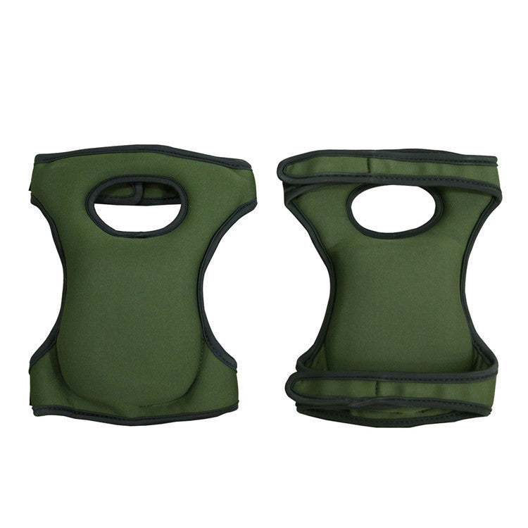 Professional Neoprene Garden Knee Pads - Adjustable Elastic Cushioned Protection for Gardening, Flooring, Housework and Outdoor Landscaping - Green 2 Pairs