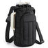 Black Quilted Water Bottle Carrier Bag with Large Phone Pocket - Insulated Tumbler Pouch with Adjustable Shoulder Strap - Crossbody Water Bottle Holder for18oz to 64ozTumblers, Gym, and Travel