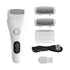 White Professional Electric Foot Callus Remover - Rechargeable Pedicure Tool with 3 Adjustable Speeds, Smart LED Display, and 3 Replaceable Grinding Heads for Smooth Feet