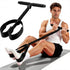 Black Multifunctional Pedal Resistance Band - Home Fitness Sit-up Assistant with Foot Pedals and Elastic Pull Rope - Full Body Workout Equipment for Abs, Arms, Legs and Glutes