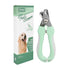 Green pet nail clippers with safety guard and non-slip handle
