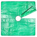 Green 78.7 x 78.7 inch garden tarp with center hole