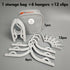 Portable Folding Travel Hangers Set - 19 Piece Laundry Kit with 6 Adjustable Hangers 12 Clips and Storage Bag - Space Saving Design for Caravanning Camping and Student Dorms - Gray