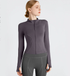 XXXL Purple High-Stretch Slim Fit Yoga Jacket - Full Zip Workout Sports Jacket for Women