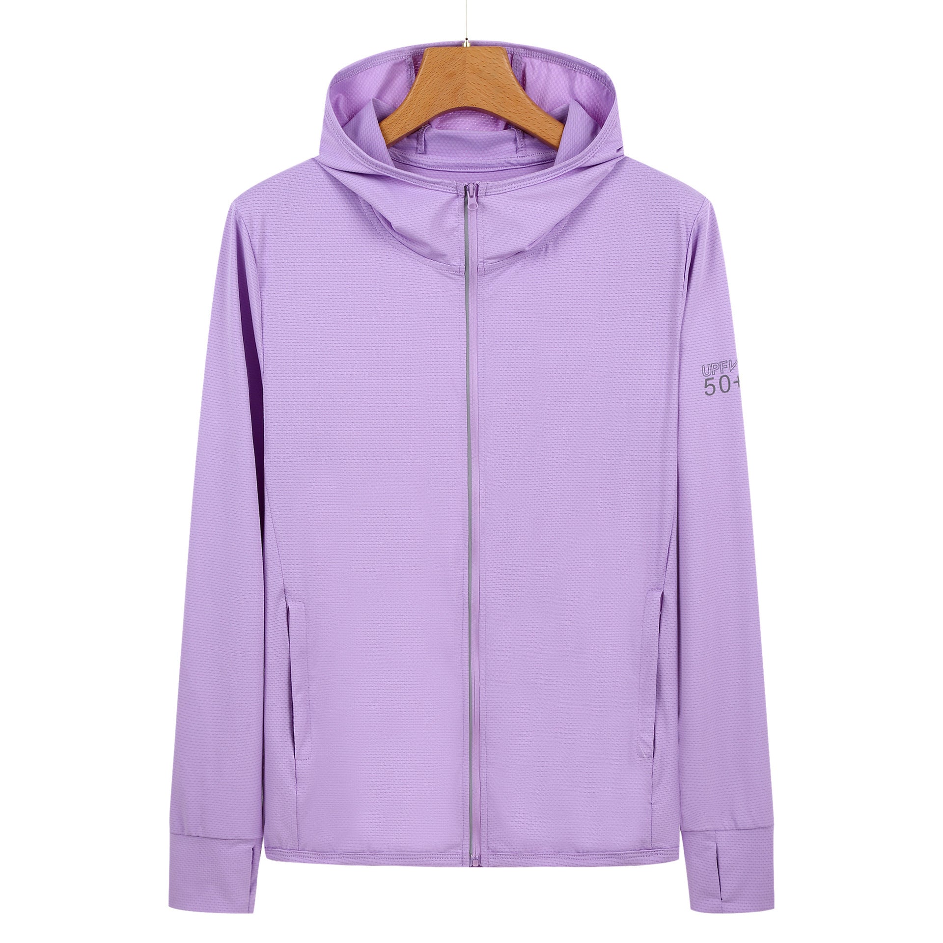 3XL Purple Long Sleeve UV Protection Summer Breathable Knitted Ice Silk Outdoor Sun Protection Clothing - Unisex Thin Su