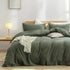 Green 1.8m (Duvet Cover 180*220cm) Luxurious Soft Brushed Microfiber 4-Piece Bedding Set - Pure Color Double Bed Duvet C