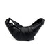 Small Black Stylish Croissant Crossbody Bag - Elegant Horn-Shaped Design with Lazy Chic Vibes
