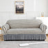 Grey-white Single Sofa Bubble Gauze Sofa Cover with Skirt - Full Elastic Dustproof Single Seater 90-140cm