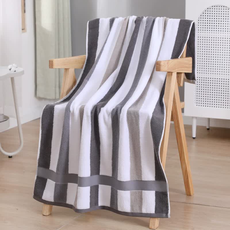 Grey Ultra-Absorbent Long-Fiber Cotton Large Bath Towel â€“ Perfect for Home, Hotel, and Beauty Salons 140cm*70cm