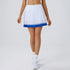 High waist Blue and White pleated skirt | built-in shorts to prevent exposure - suitable for yoga, badminton and golf  S