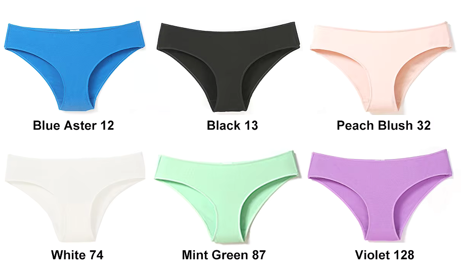 Comfortable Cotton Low-Waist Underwear, Breathable and Soft, Set of 6 Colors size M