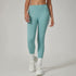 Light Blue High-Waisted Butt Lift Yoga Pants for Women - Peach Hip Design, Full-Length Leggings, Workout and Fitness Act