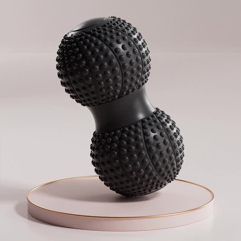 Black 2pcs Fascia Ball Foot Arch Massager Peanut Ball for Muscle Relaxation, Deep Tissue Release, Yoga Massage 6.5*6.5*1