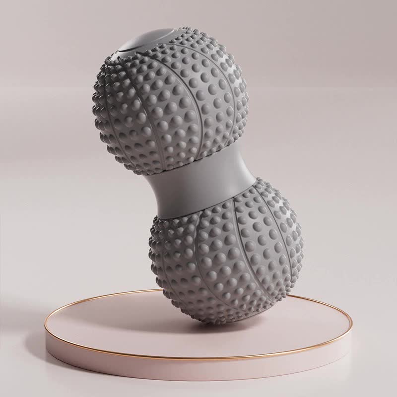 Gray 2pcs Fascia Ball Foot Arch Massager Peanut Ball for Muscle Relaxation, Deep Tissue Release, Yoga Massage 6.5*6.5*13