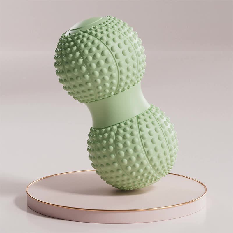 Green 2pcs Fascia Ball Foot Arch Massager Peanut Ball for Muscle Relaxation, Deep Tissue Release, Yoga Massage 6.5*6.5*1