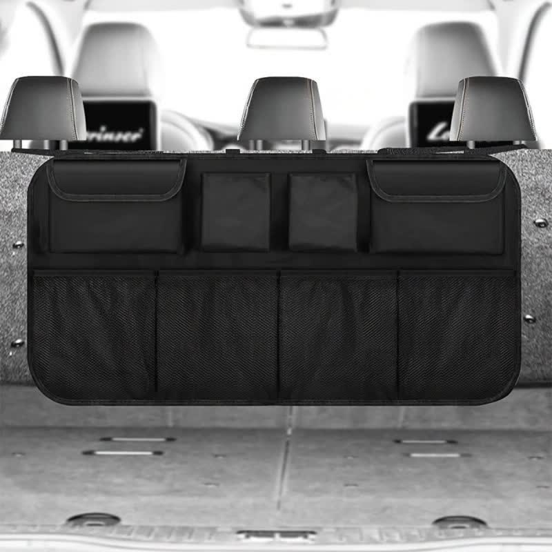 Multifunctional Car Backseat Organizer, Hanging Storage Bag with Multiple Pockets for Car Essentials â€“ 88x46cm