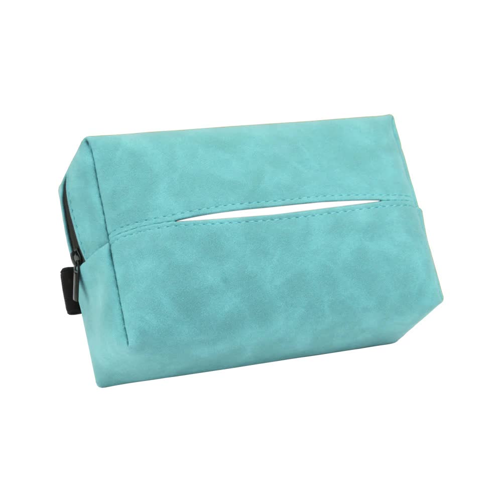2 pcs Blue Stylish Car Tissue Box for Seat Back - Car Interior Tissue Pack for Seat Back, Armrest Box, Sun Visor 18.5x12