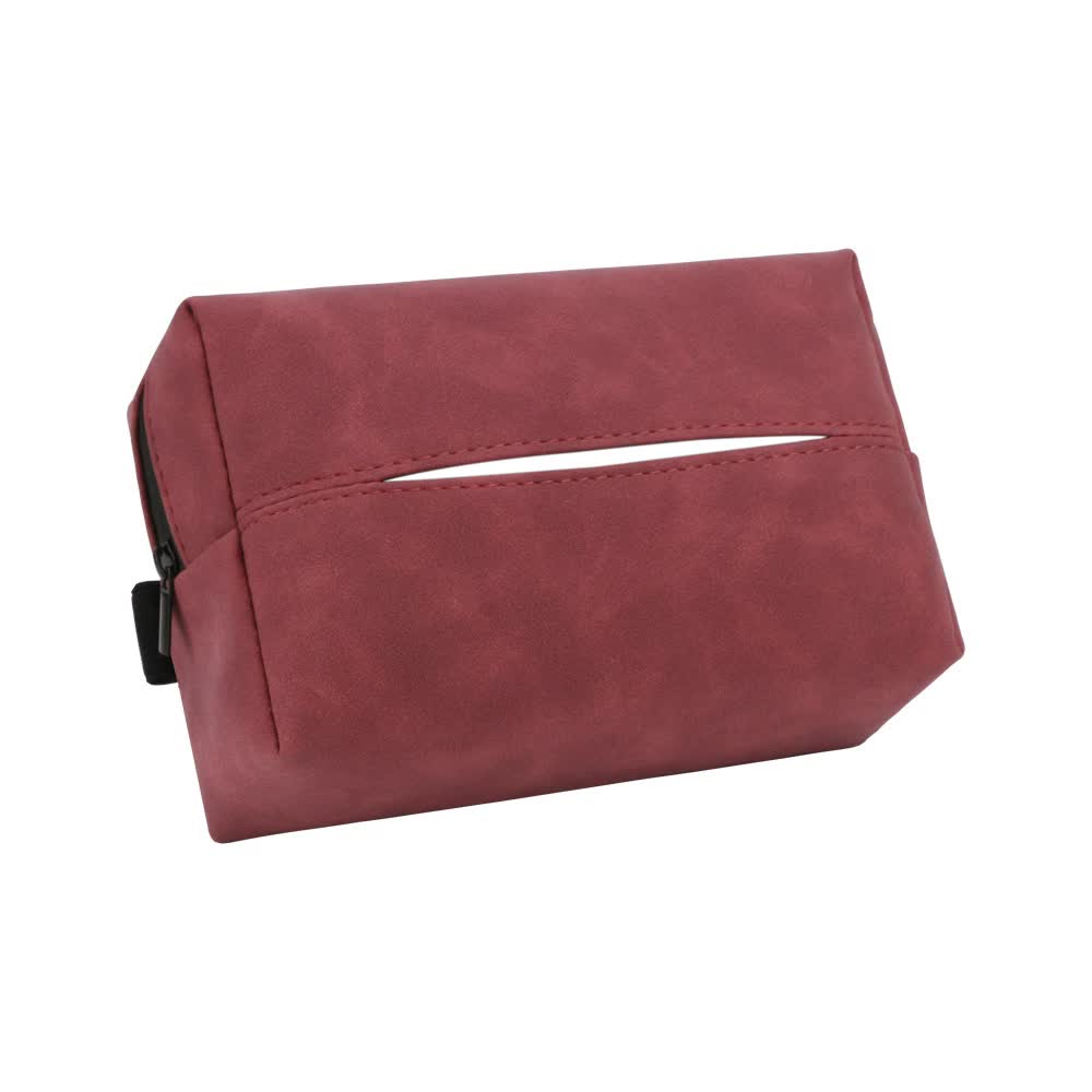 2 pcs Red Stylish Car Tissue Box for Seat Back - Car Interior Tissue Pack for Seat Back, Armrest Box, Sun Visor 18.5x12.