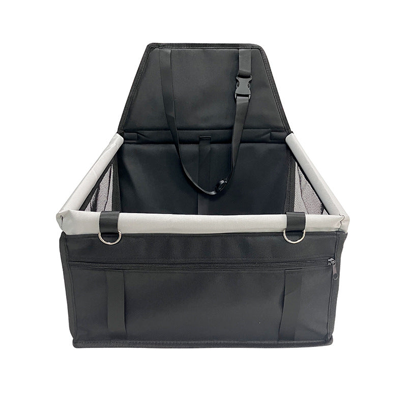 Black and Grey Portable Pet Car Seat for Dogs and Cats - Adjustable Car Seat Cover, Pet Travel Car Carrier with Safety B