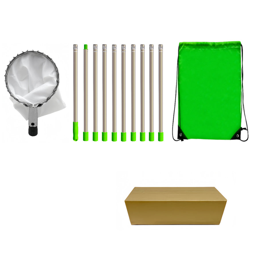 Telescoping Fruit Picker - Apple, Peach, Persimmon Harvesting Tool with Collection Bag, High Reach Fruit Catcher 4m