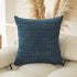 Blue Set of 2 Corduroy Style Throw Pillow Covers - Machine Washable 45*45CM
