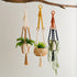 3 pcs Handwoven Plant Hanger-Cotton Rope Hanging Planter with Wooden Rings