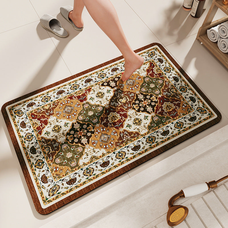 Non-Slip Diatomaceous Earth Bath Mat - Quick-Dry, Durable Toilet Rug 40x60cm