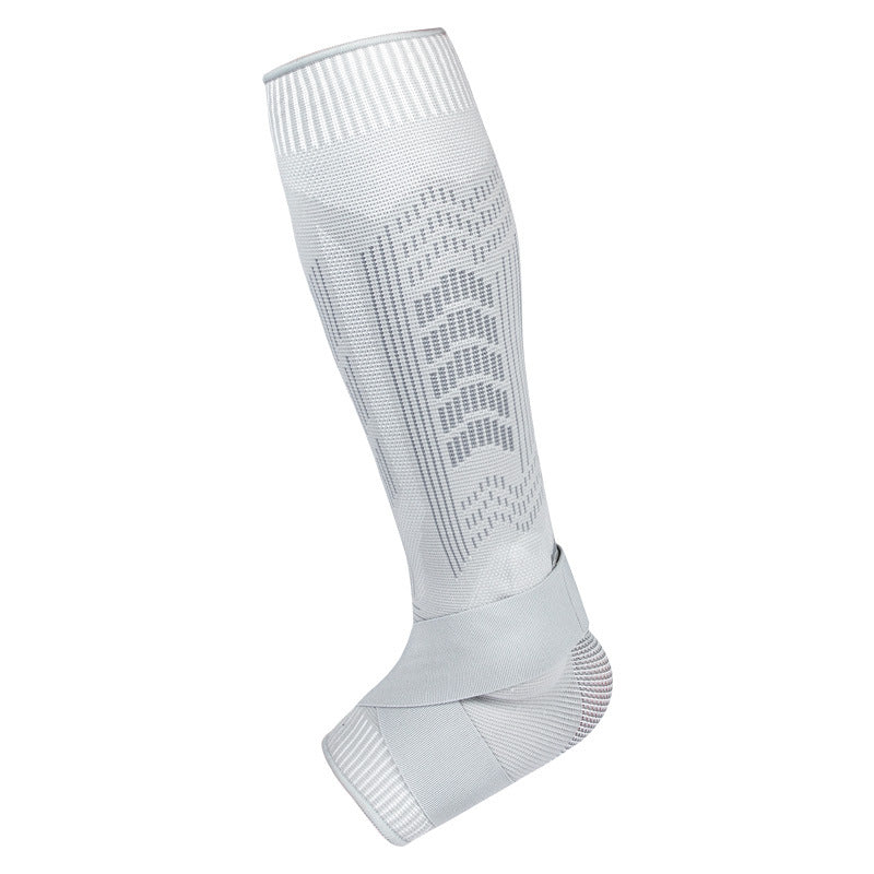 Size L 1 Pair Light Gray Compression Calf Sleeves for Sports - Adjustable Support for Running, Soccer, Hiking & More