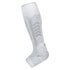 Size L 1 Pair Light Gray Compression Calf Sleeves for Sports - Adjustable Support for Running, Soccer, Hiking & More