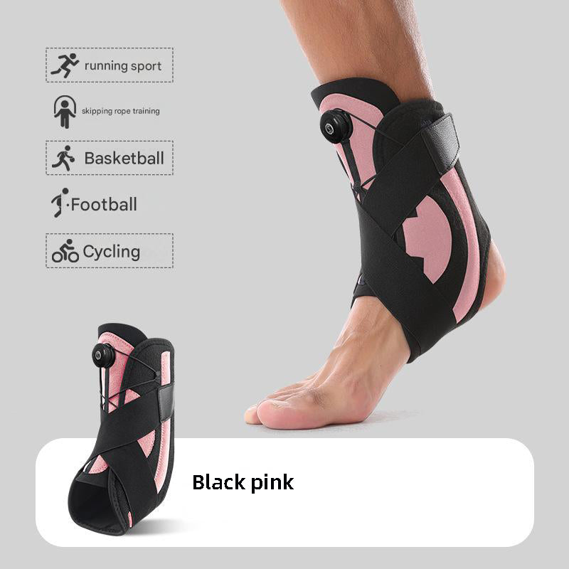 1 Pair Black Pink Adjustable Ankle Brace â€“ Compression Support for Running, Sports, and Ankle Recovery
