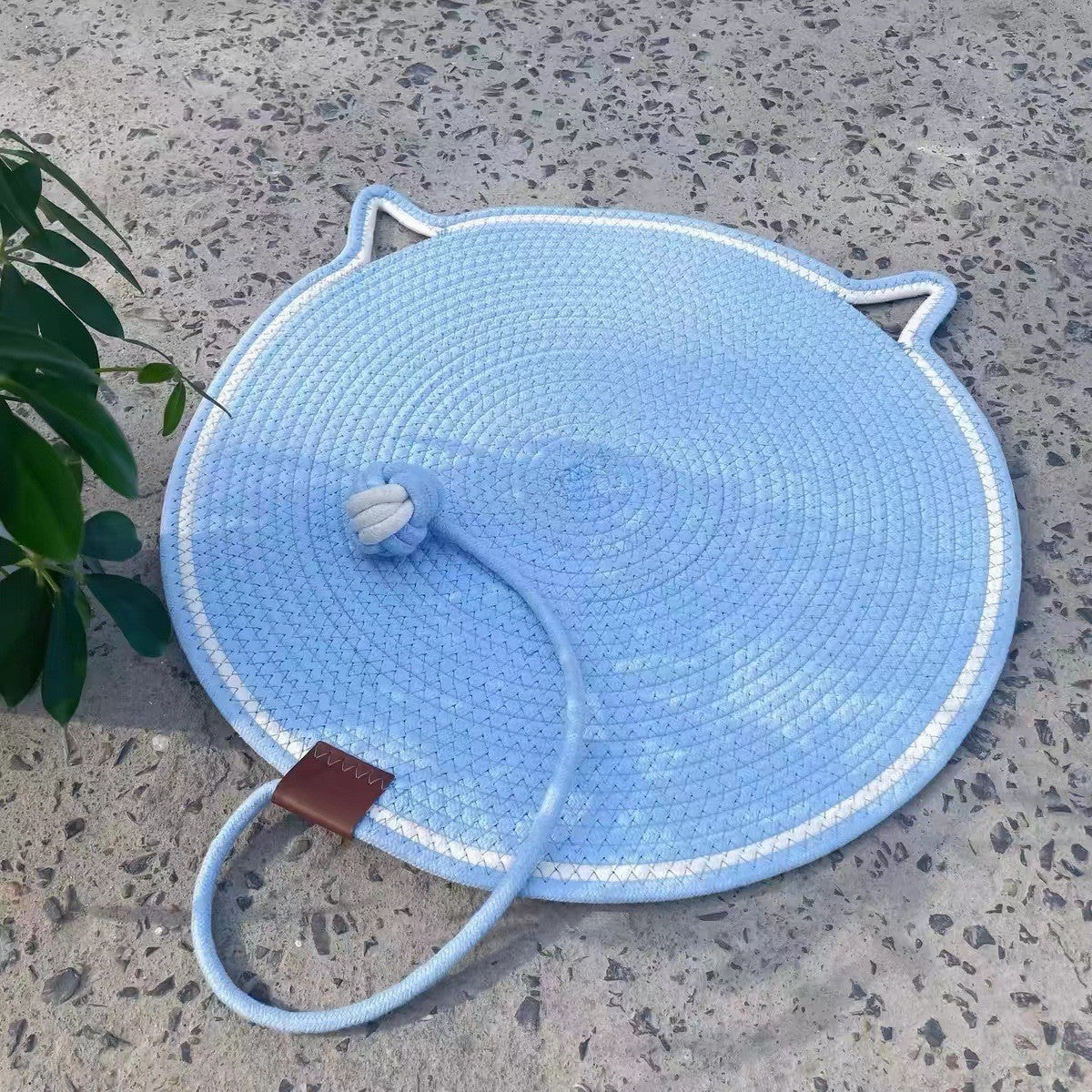 3 Pcs Blue Durable Cat Scratching Mat with Attached Toy Ball - Washable and Multi-Functional, Ideal for Cats' Scratching