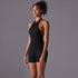 Size XL Black High-Impact Seamless Bodysuit - Nude Feel Yoga & Fitness Romper