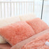 Light Orange Faux Fur Pillowcase Set - Crystal Velvet Plush Throw Pillow Covers, Bedding Accent (50x70cm, Pair)