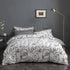 Face Line Graffiti Pattern 3-Piece Polyester Duvet Cover Set with 2 Pcs Pillowcases - Elegant Bedding, Machine Washable,
