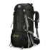 Black High-Capacity Nylon Hiking Backpack - Durable, Multi-Functional Outdoor Travel Pack