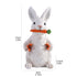 White Easter Rabbit with Carrot Resin Decoration - Adorable 15cm Festive Gift for Kids&