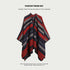 Red And Navy Ethnic Boho Shawl for Women - Stylish Split Cape for Travel and Cooling Rooms