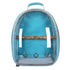 Teal Stylish Transparent PVC Pet Carrier Backpack - Large Capacity, Multi-Use for Birds & Cats(Including Wooden Stick)