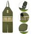 Green And Beige Gardening Leg Apron - Oxford Fabric, Multi-Pocket, Extended Design, 118x45cm, 450g