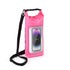Pink 2L Waterproof Phone Pouch - Multi-Functional PVC Dry Bag for Swimming and Water Activities