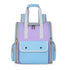 Blue And Purple Portable Pet Carrier Backpack - Spacious, Breathable, and Travel-Friendly for Cats and Small Dogs